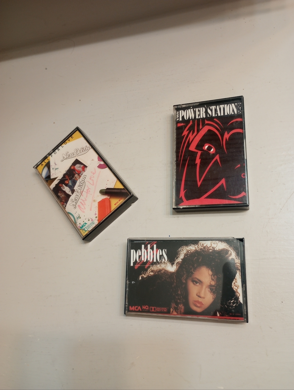 Vintage Bundle Of 80's Cassette Tapes New Edition Power Station And Pebbles